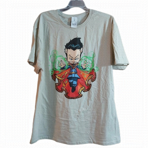 Marvel Doctor Strange Comic Anime Style Men's Cartoon T-Shirt Off White Size XL
